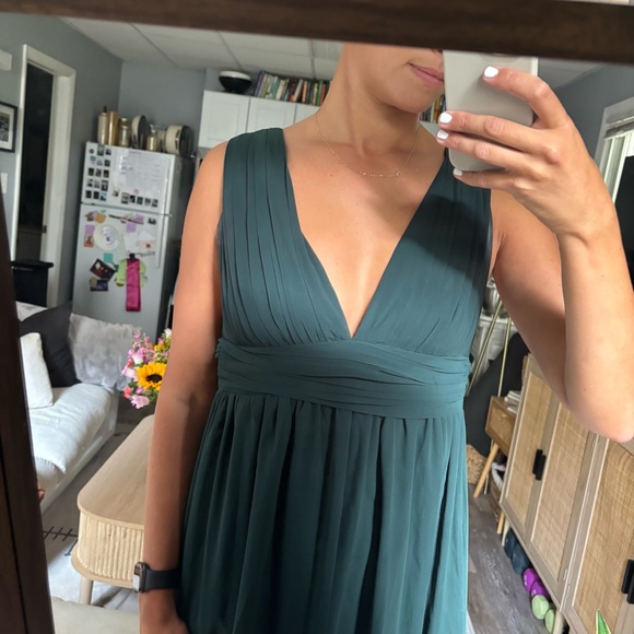 Lulu’s | Size S | Hunter Green Evening Gown Wedding Dress - Picture 2 of 7